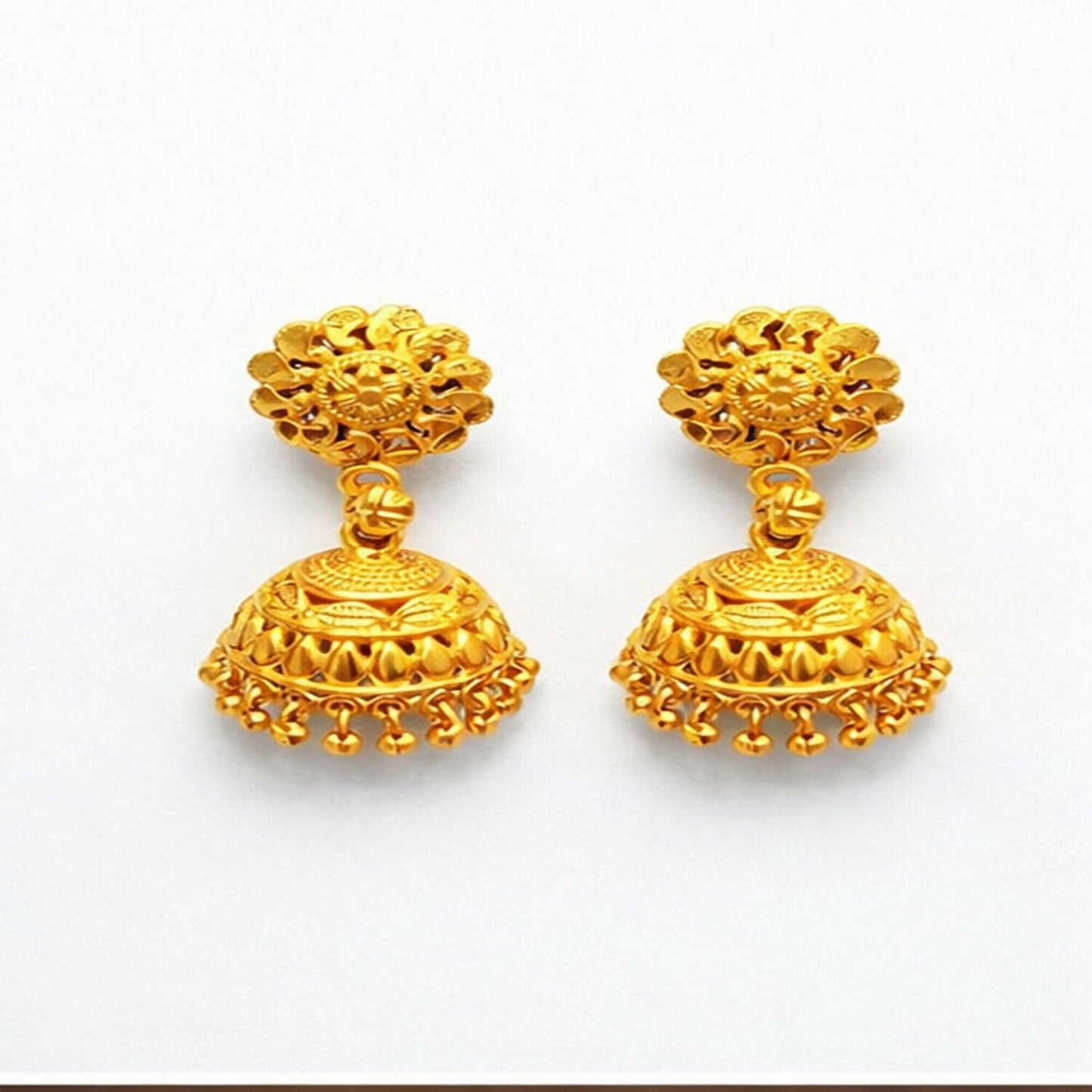 Traditional Gold Plated Jhumka Earrings for Women