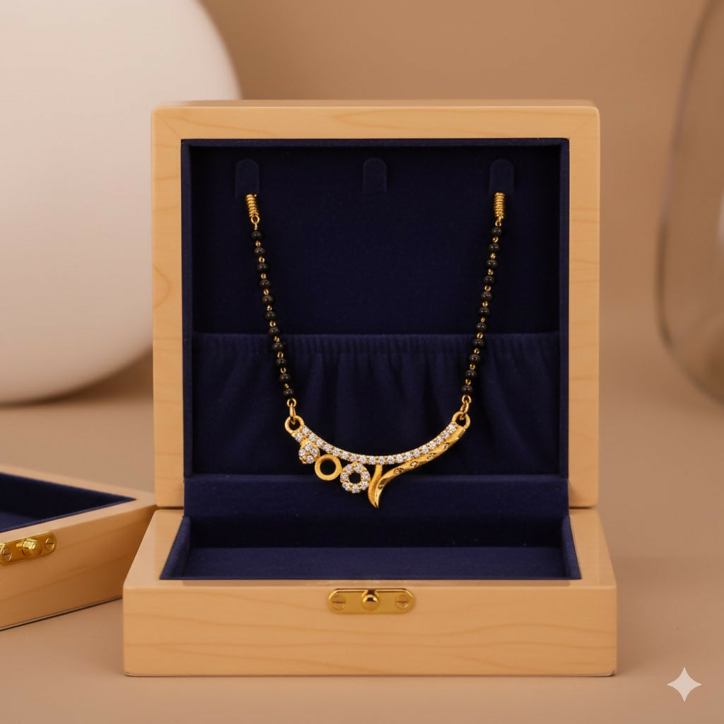 Artificial Gold Plated Modern AD Mangalsutra For women