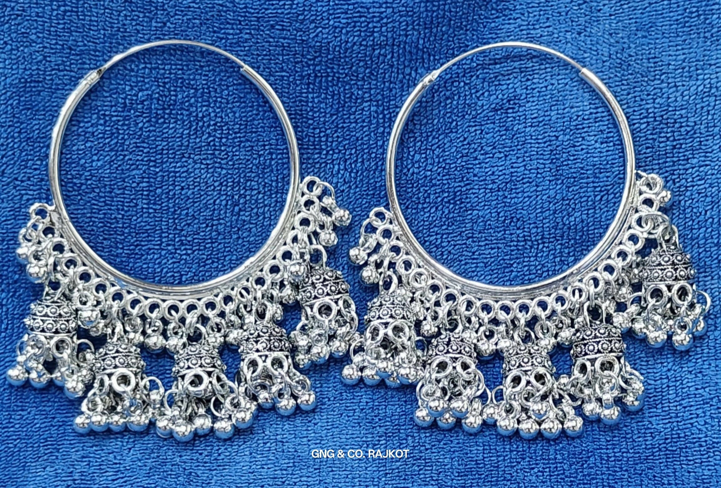 Silver Bali jhumka Earrings
