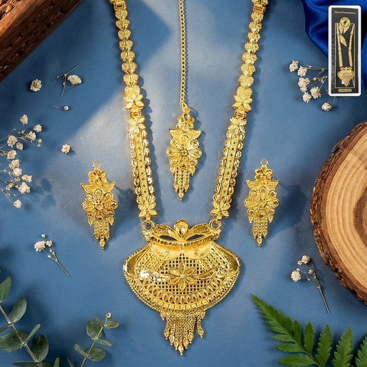 Royal Heritage   Artificial Gold-Plated Bridal Necklace Set for Weddings