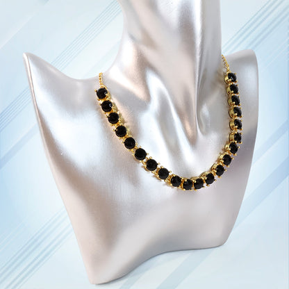 American Diamond Elegant   Artificial Gold Plated Necklace Set