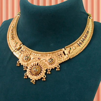 Luxurious   Artificial Gold Plated Necklace Set - Shine with Elegance