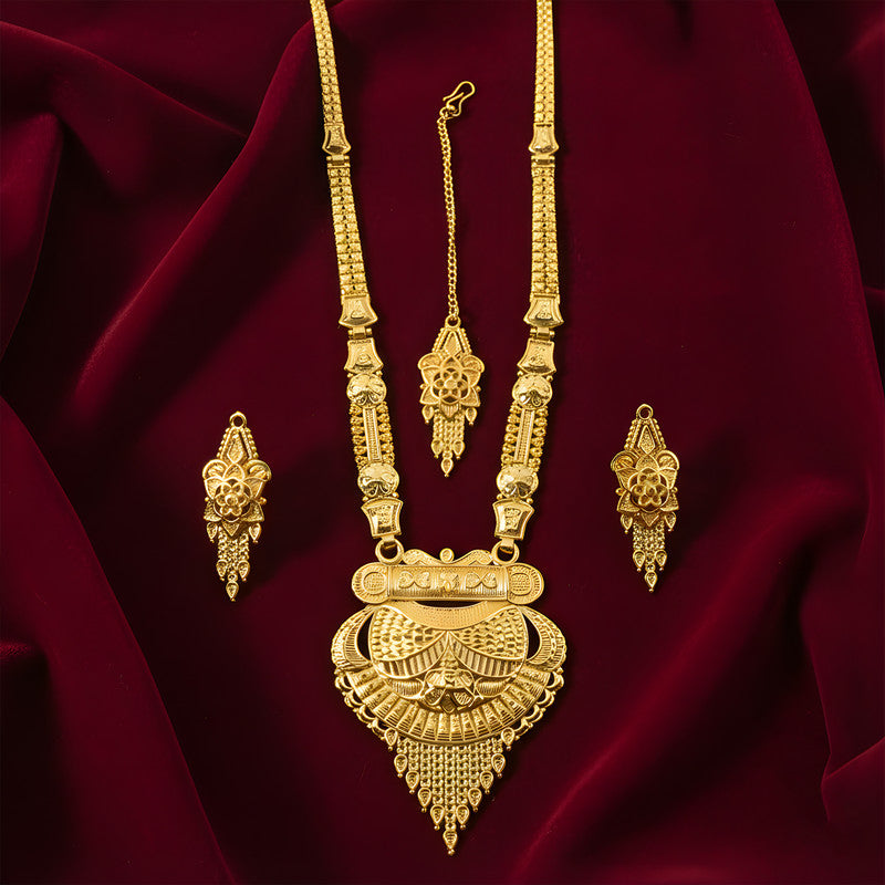 Royal Antique Heritage Necklace Set Temple-Inspired Pendant for Festive & Wedding Looks