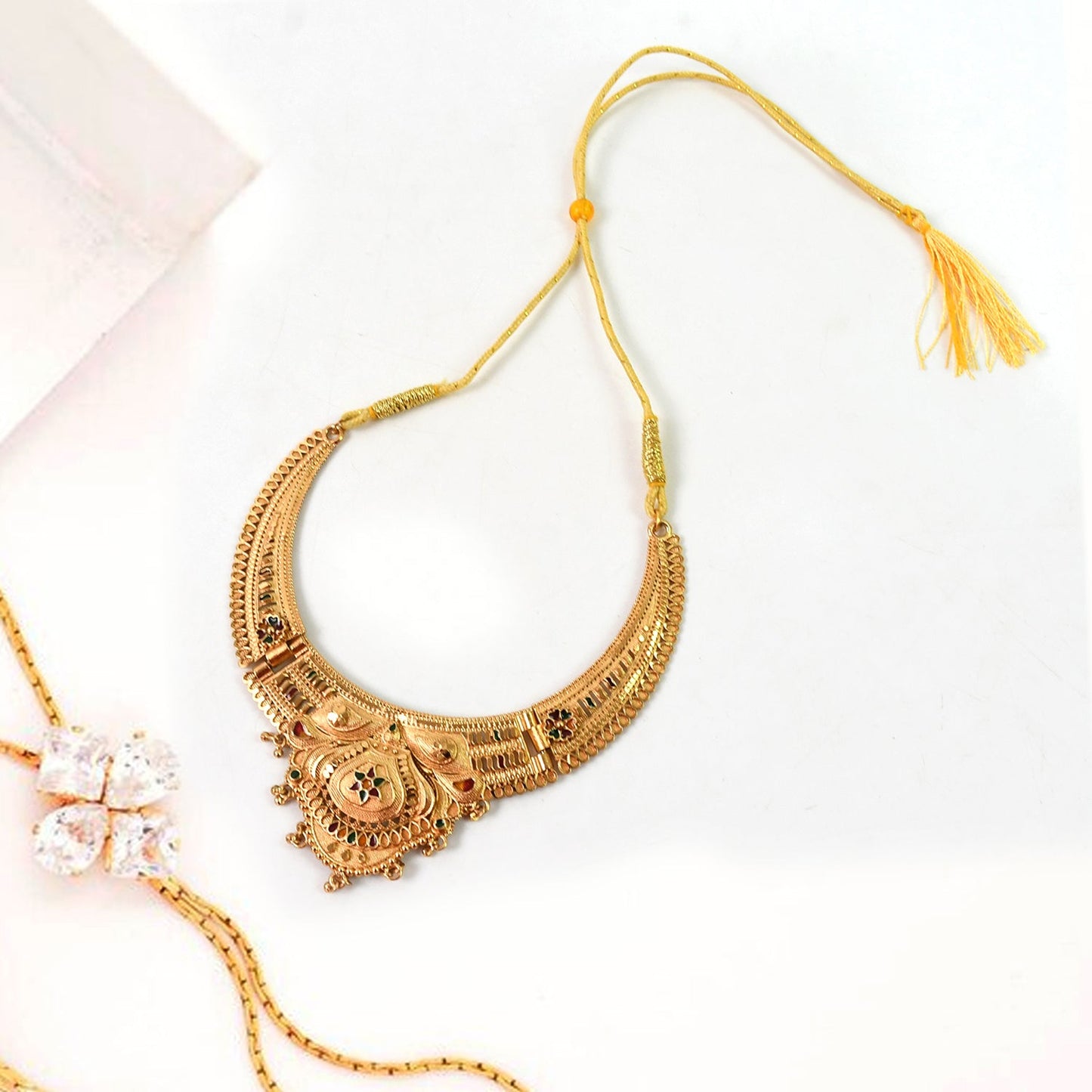 Sophisticated   Artificial Gold Plated Necklace Set - A Statement of Elegance