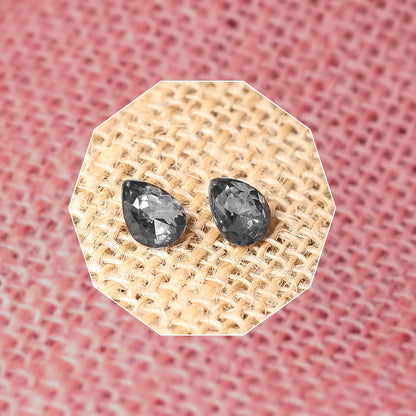 Stud Earrings With Single Stone Alloy Stud Earring (Set Of 12)