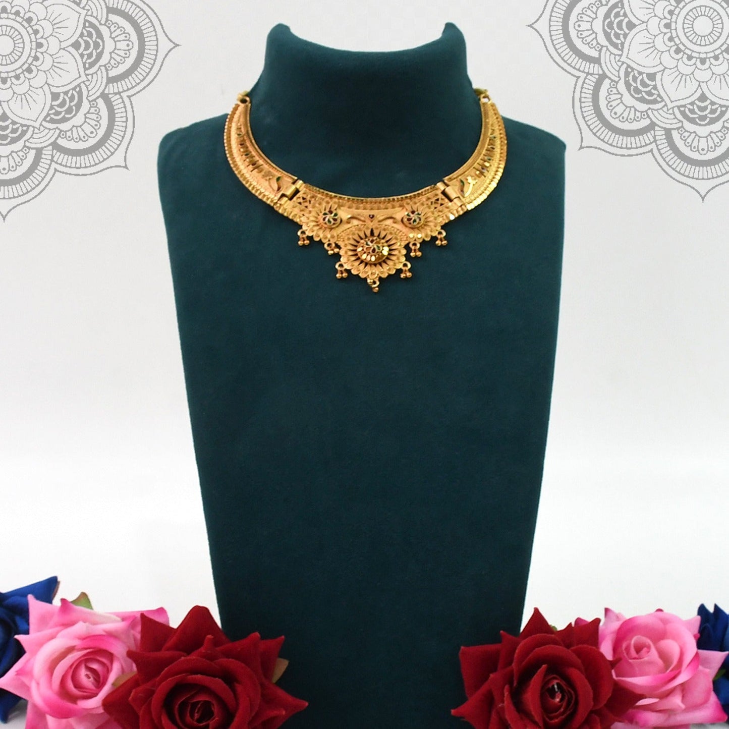 Luxurious   Artificial Gold Plated Necklace Set - Shine with Elegance