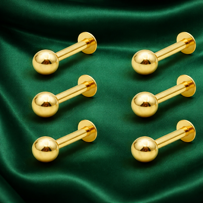 Artificial Gold Flat Back Stud nosepin stud Laung Koka Nathni combo pack of 6