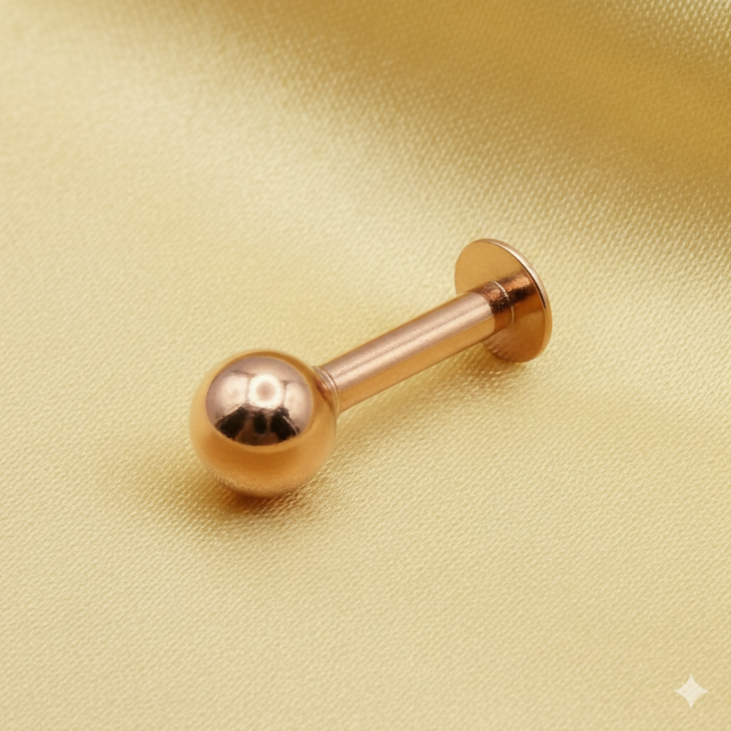 Rose Gold plated Flat Back Stud earings for women and girls