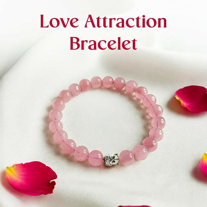 Elegant Pink Beaded Bracelet in Transparent Display Case