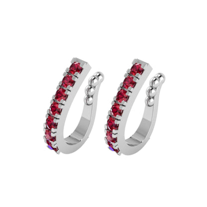 Diamond Stud Nose Pin | Silver/   Artificial Gold Plated Piercing Jewelry Combo Pack of 2