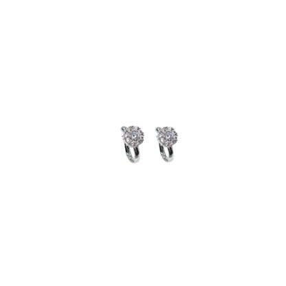 Silver-Plated AD Clip-On Nose Ring & Hoop Earrings Combo Pack of 2