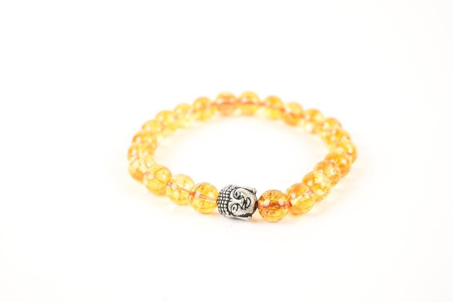 Citrine Crystal Stone Yellow  Bracelet
