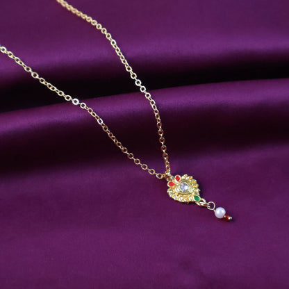 Elegant Heart Motif Pendant Necklace with Chain for Women
