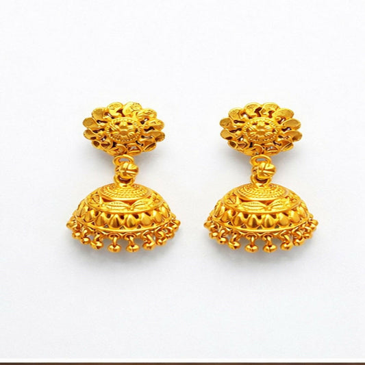 Traditional    Artificial Gold Plated Jhumka Earrings for Women