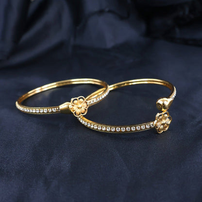 Fashion Latest Traditional Design    Artificial Gold Plated Adjustable Bracelet Bangles for Women