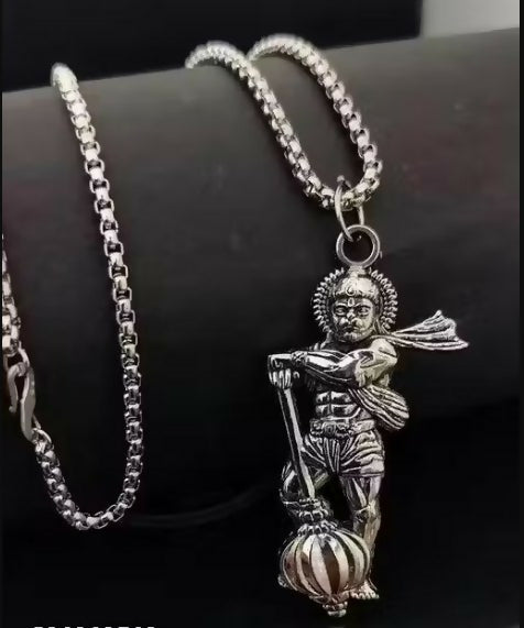 Hanuman Gada Locket Chain Pendant for Men