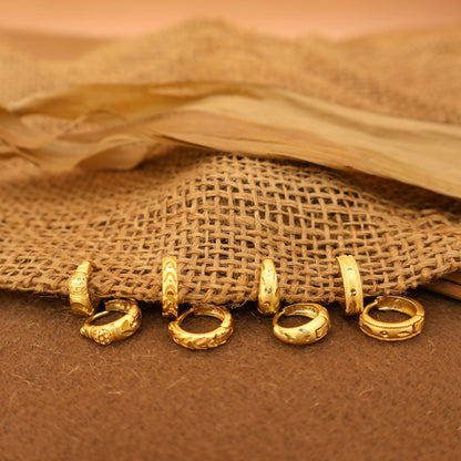 Artificial Gold AD bali Huggie Hoop Earrings kan ki bali for women and girls Combo Pack of 4