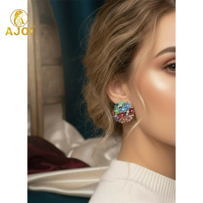 Elegant Handmade Flower Cluster Earrings for Women & Girls