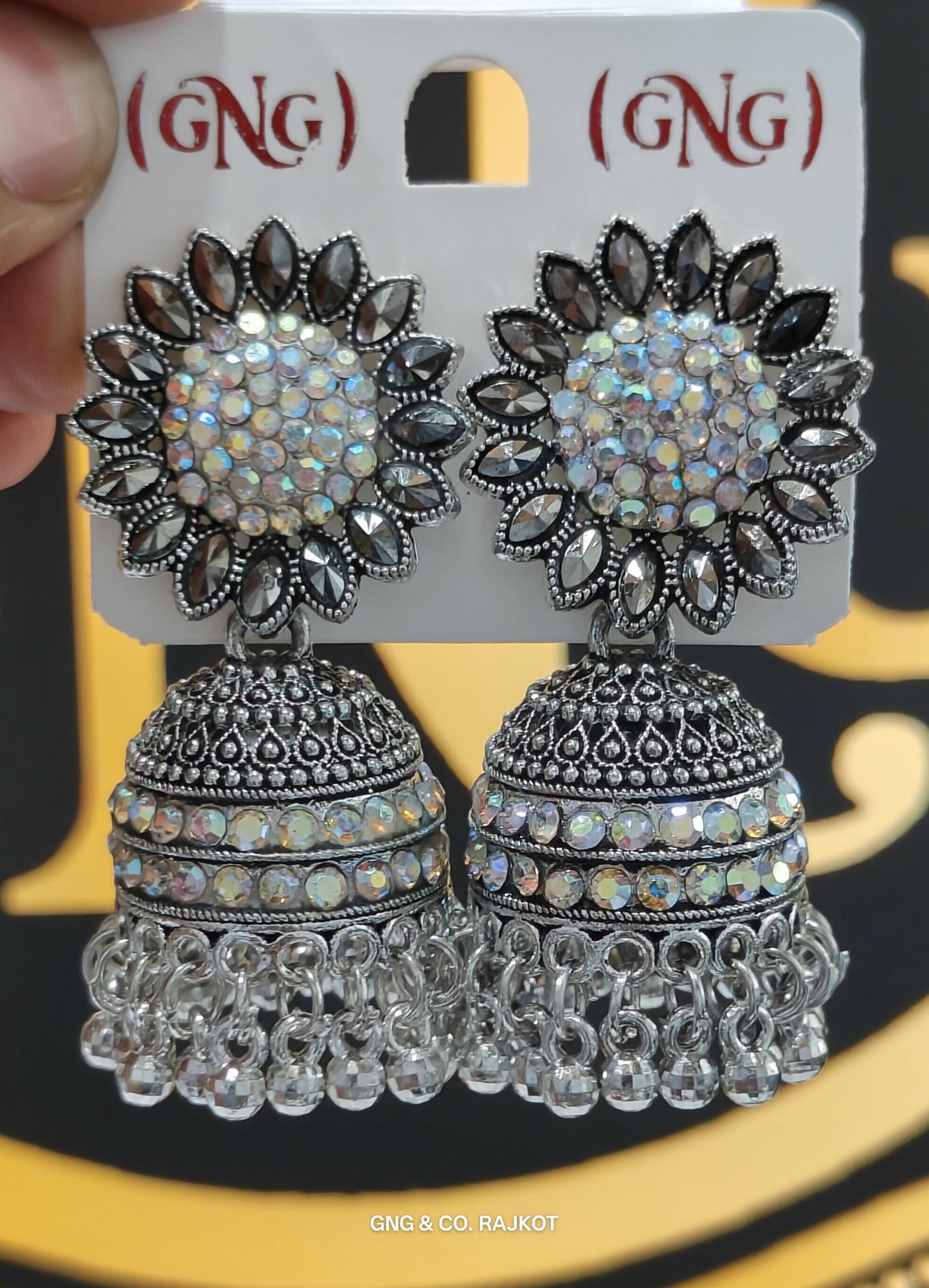 Silver Jhumka Earings