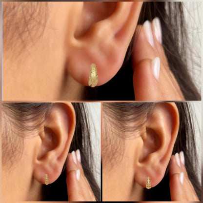 Artificial Gold Huggie Hoop Earrings kan ki bali and girls Combo Pack of 3