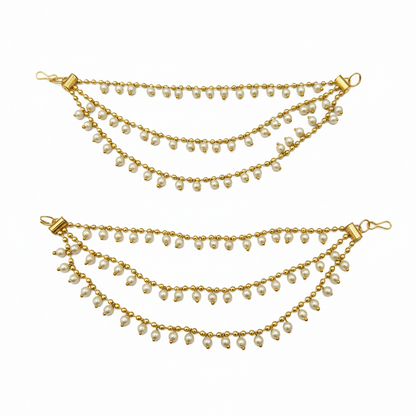 Traditional 3 Line Pearl Drop Kaan Chain