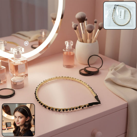 Elegant    Artificial Gold Finish Decorative Hair Band (1 Pc)