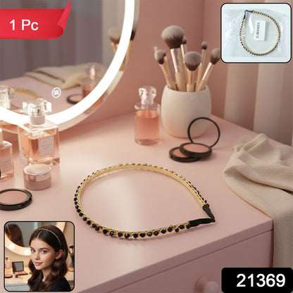 Elegant    Artificial Gold Finish Decorative Hair Band (1 Pc)