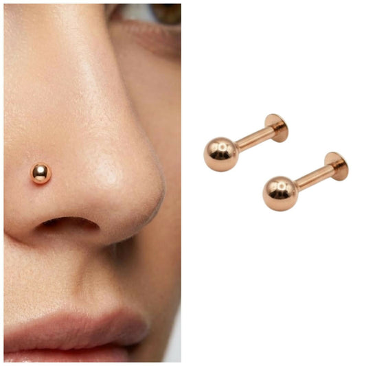 Rose    Artificial Gold nosepin Laung Koka Nathni for women and girls combo pack of 2