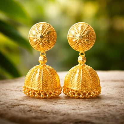 Traditional    Artificial Gold Plated Jhumka Earrings for Women