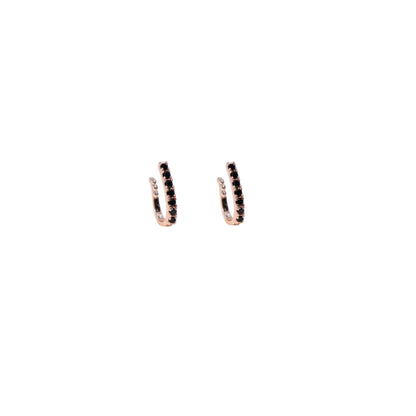 Dual Row CZ Pave Nose Ring/Pin | Black & Pink Stone Options Combo Pack of 2