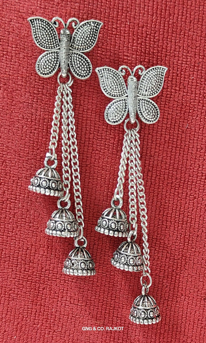 Silver Butterfly Earrings
