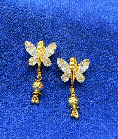 Butterfly Studs Jhumka Earings