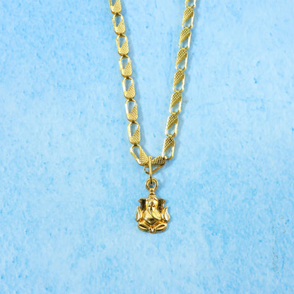 Lord Ganesha Pendant with Chain – Symbol of Prosperity Necklace