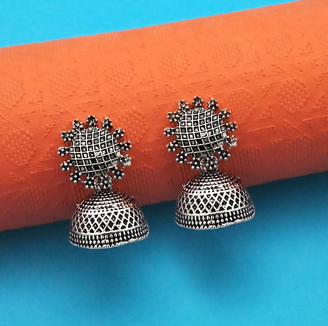 Traditional Oxidised Plated Jhumki Earrings Combo for Women and Girls