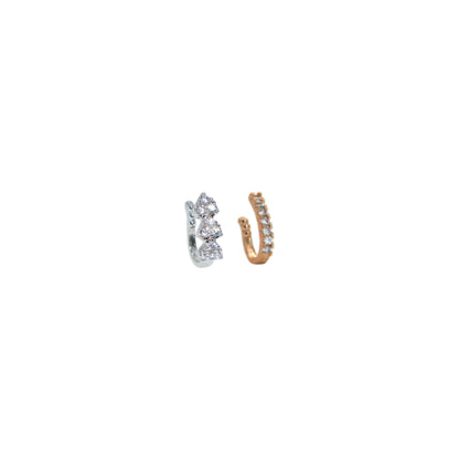 Non-Pierced Cubic Zirconia Nose Ring Clip Combo Combo Pack of 2