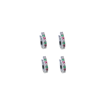 Clip-On Nose Ring Combo | Flower Stud & Double Hoop Nath Combo Pack of 4