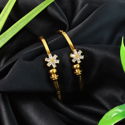 Elegant  Artificial Golden Bangles (1 Pair)