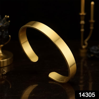 Elegant    Artificial Gold Finish Open Cuff Bracelet Kada (1 Pc)