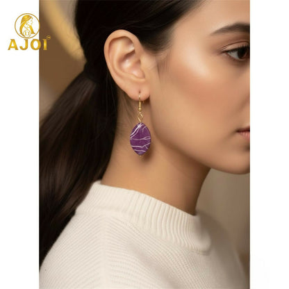 Multicolor Marble-Pattern Hanging Earrings for Women & Girls | Kati Earrings Pack of 6.