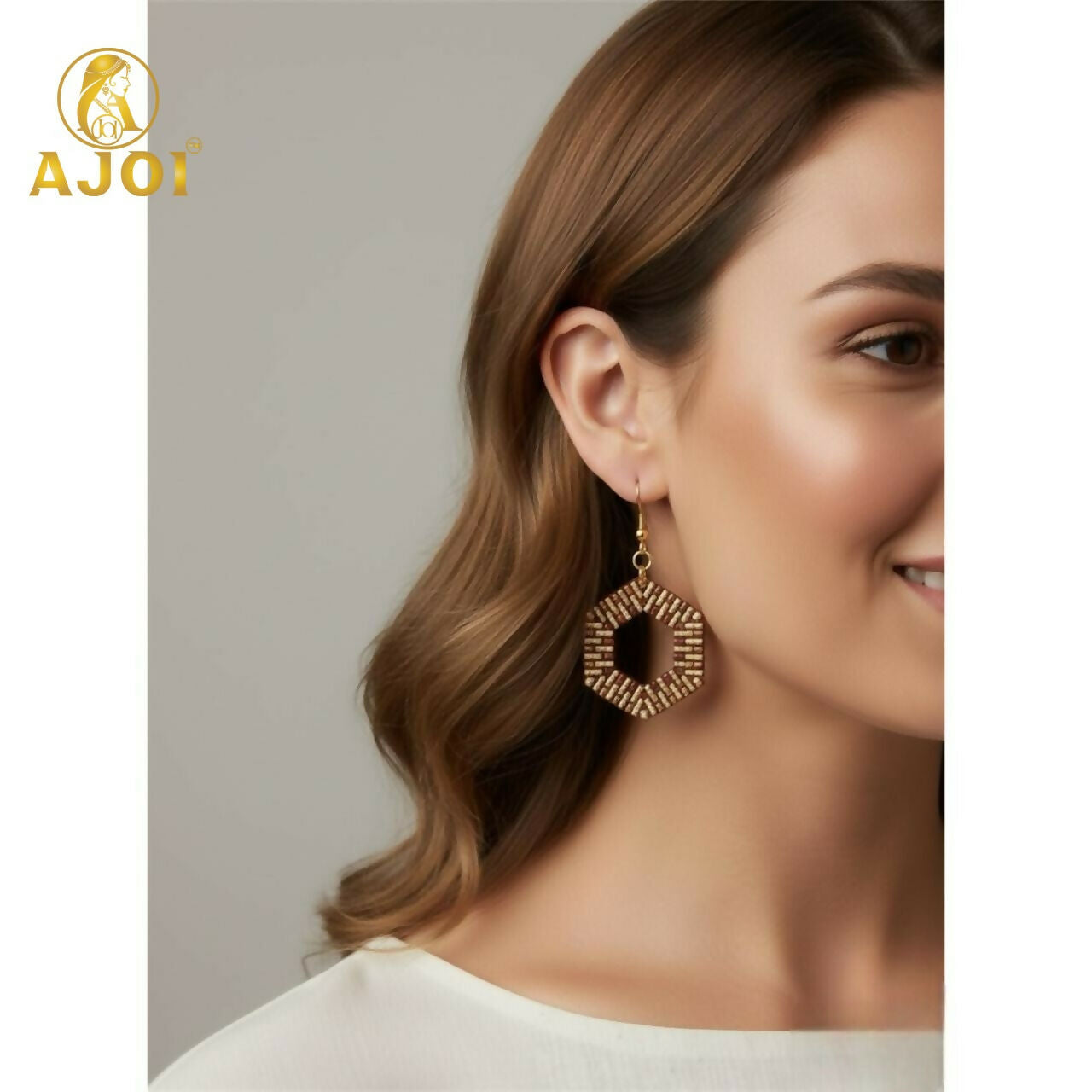 Elegant Hexa-Textured Dangle Earrings – Lightweight Handmade Earrings in 8 Rich Colors – Artistic Geometric Fashion Jewelry(PACK OF 8)