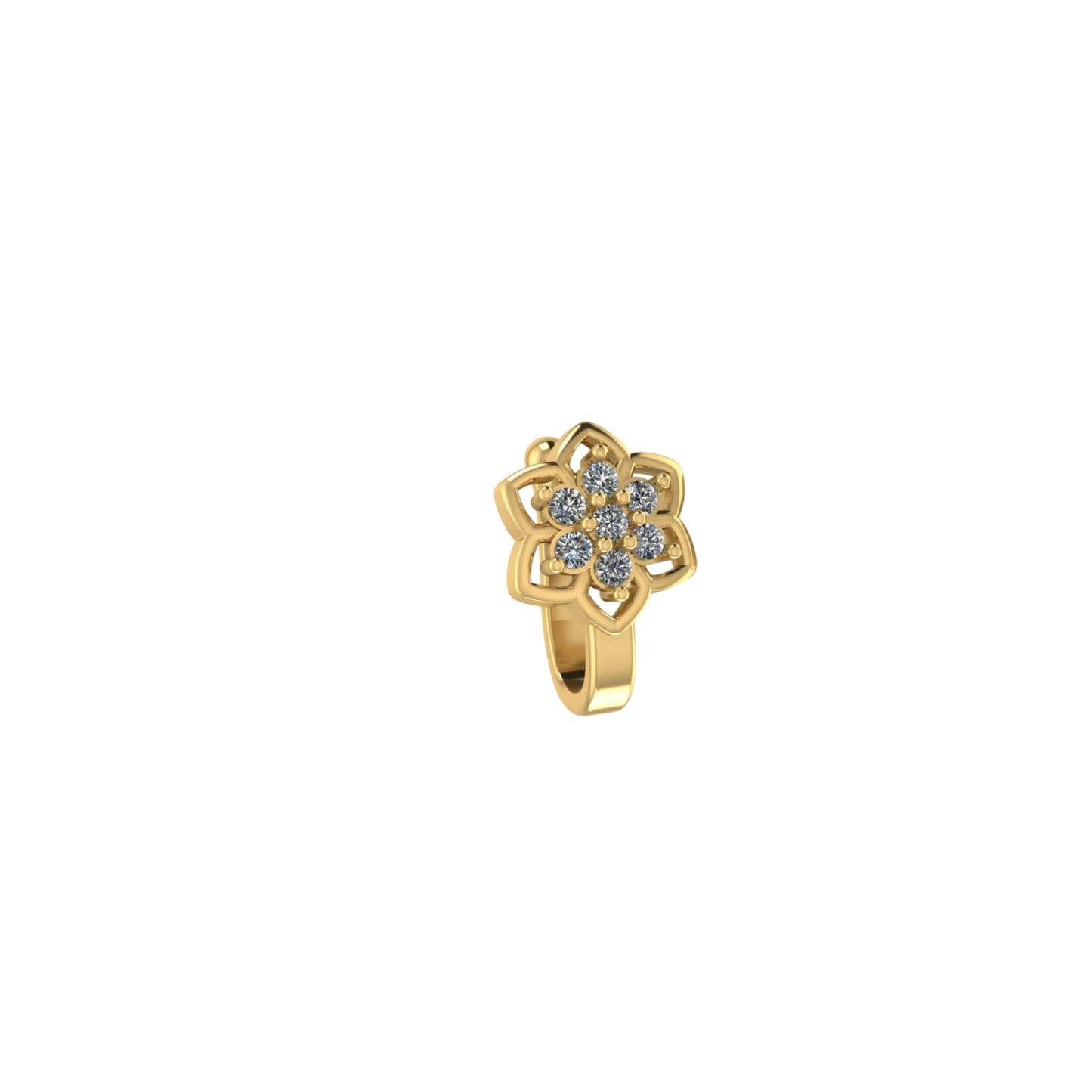 AD Stone    Artificial Gold & Silver Tone Nose Clip Set