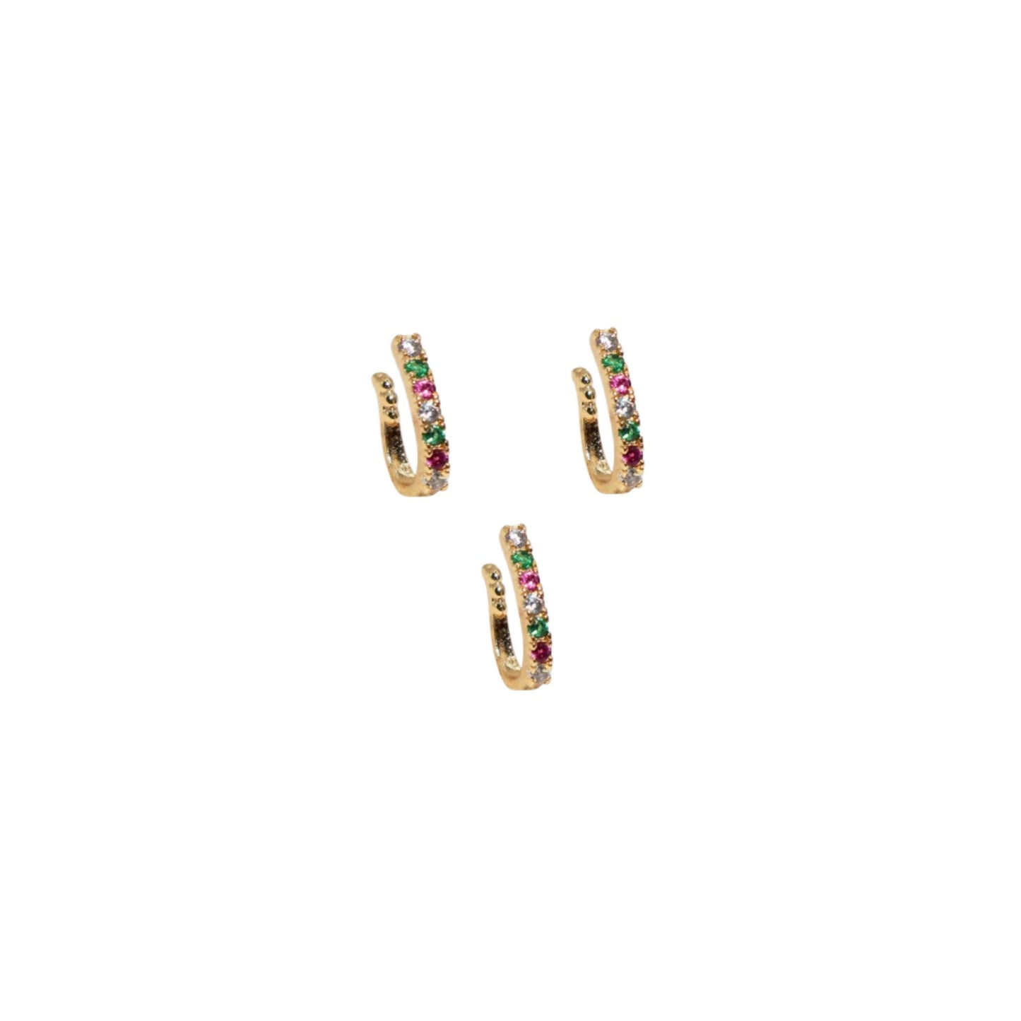 Non-Piercing CZ Nose Clip/Press Fit Nath | Multi-Style Combo Combo Pack of 3