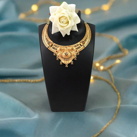 Sophisticated   Artificial Gold Plated Necklace Set - A Statement of Elegance