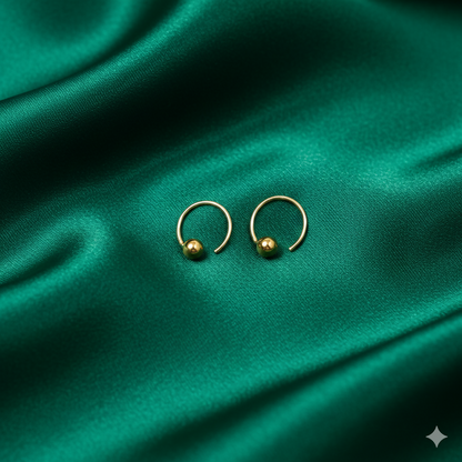 Artificial Gold Open Hoop nosepin Laung Koka Nathni combo pack of 2 for women and girls