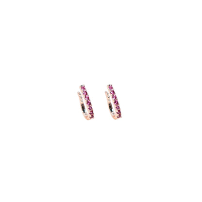 Rose    Artificial Gold Double Row Pink Studded Nose Ring/Cuff Combo Pack of 2