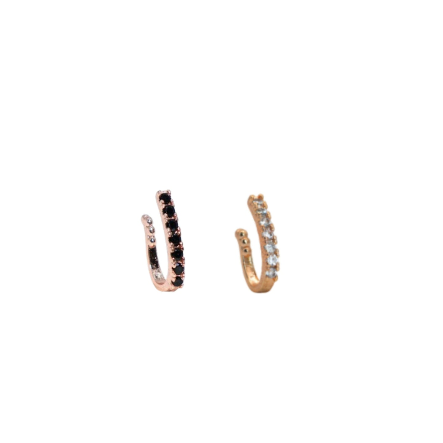 No Piercing Nose Cuff Pack - Line, Pave, and Nath Combo Pack of 2