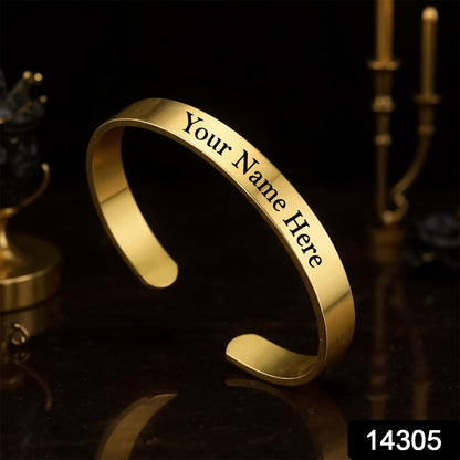 Customized / Personalized Stylish Kada Bracelets (1 Pc /   Artificial Golden)