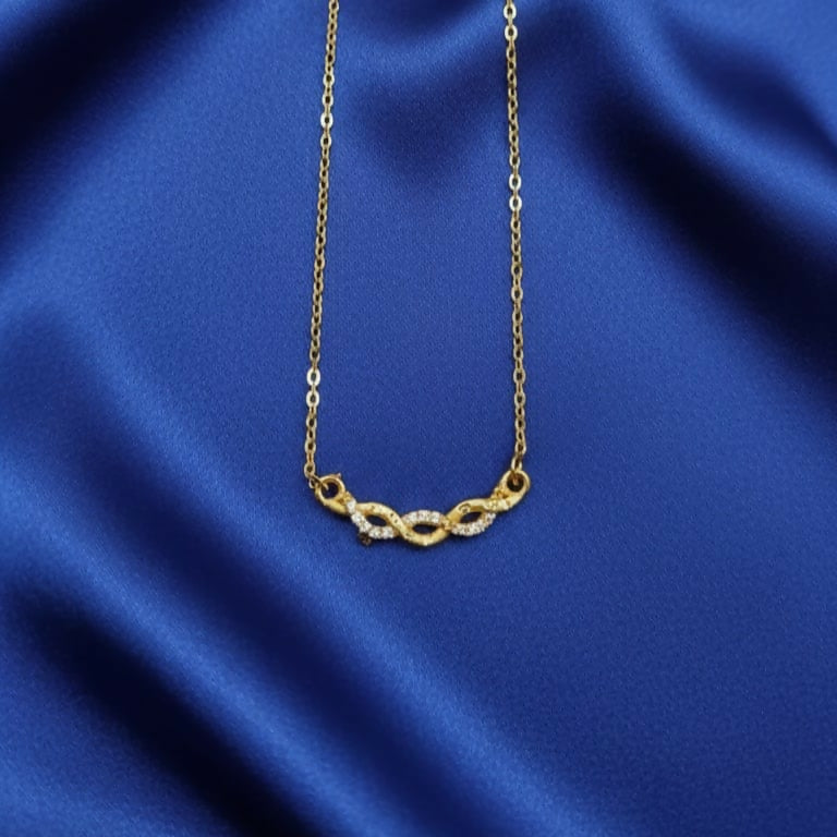 Infinity Knot    Artificial Gold Necklace with AD For women and girls