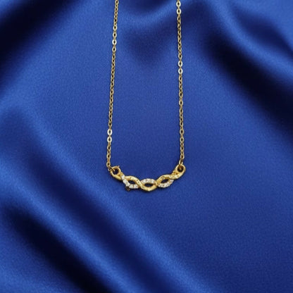 Infinity Knot    Artificial Gold Necklace with AD For women and girls