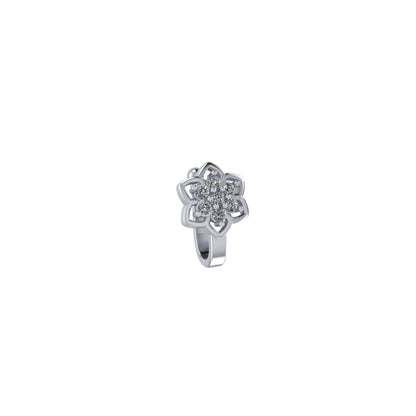 Rose Gold AD Pave Eternity Non-Piercing Nose Clip/Cuff